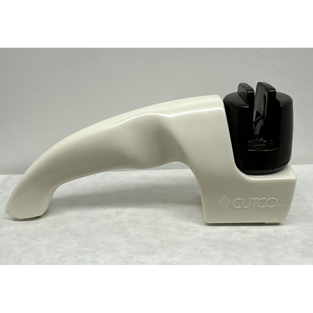 Cutco Knife Sharpener Pull Through Hand Held White Straight Edge Kitchen Knives